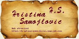 Hristina Samojlović vizit kartica